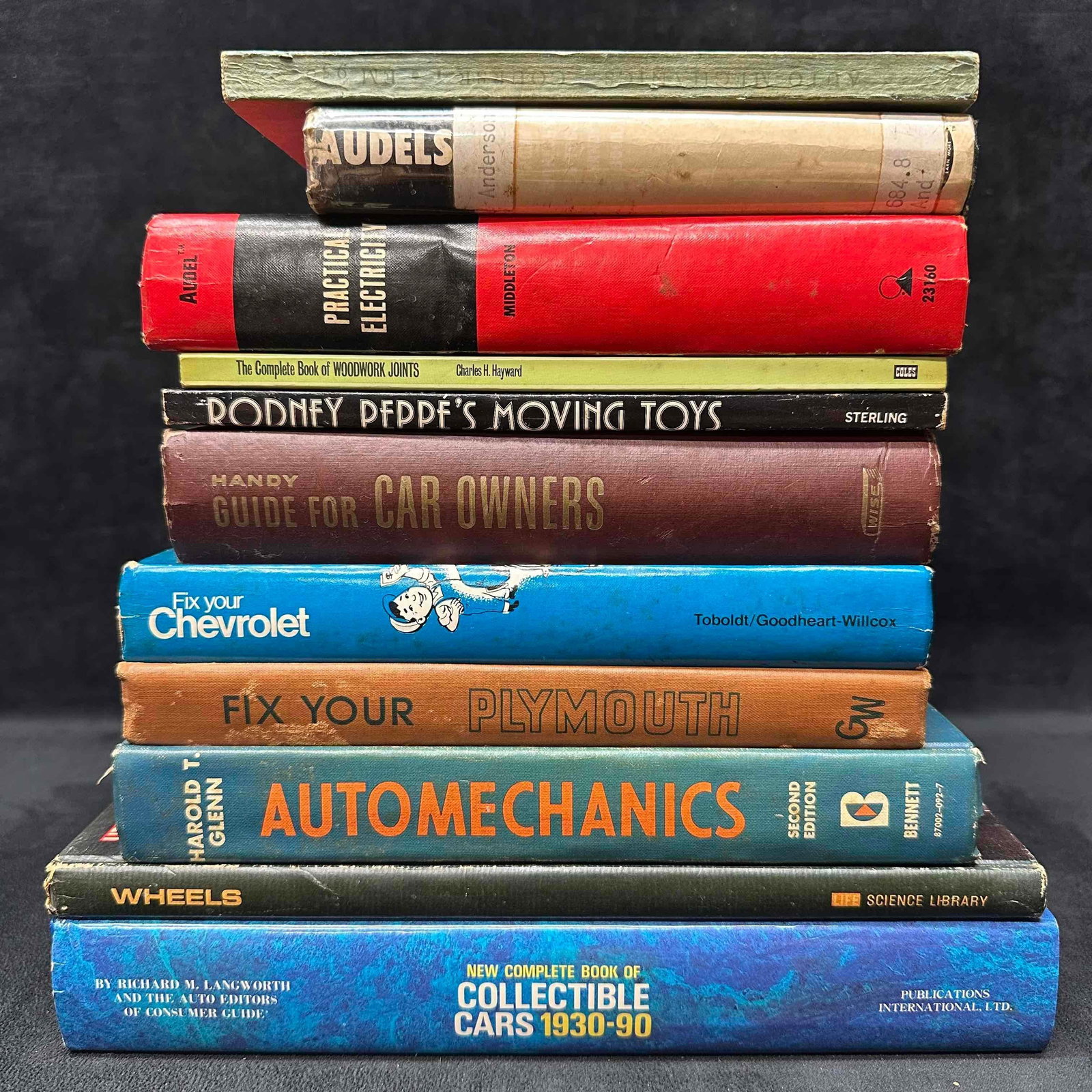 Collection of Car Automechanic Manual Book and Other Vintage Books Set of Eleven (1 of 6)