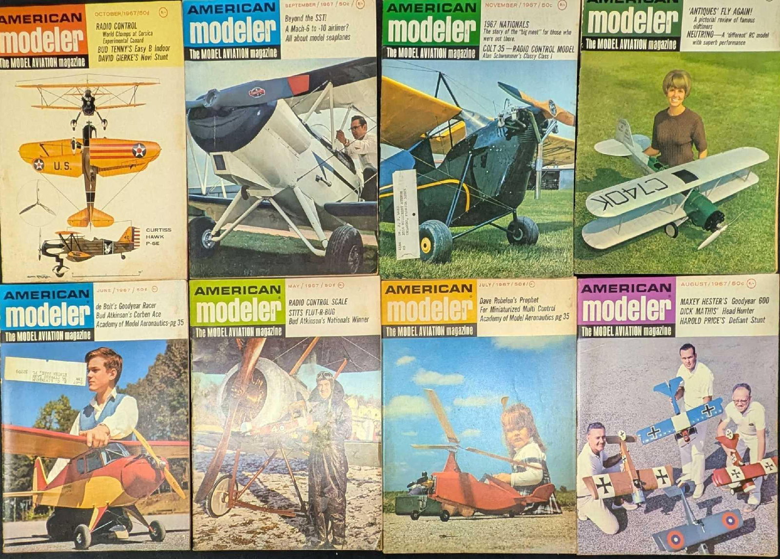 8 Issues Of American Modeler 1967 Magazines (1 of 4)