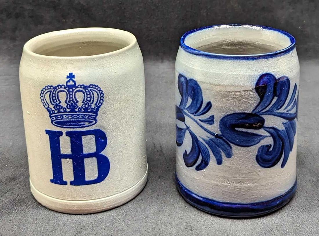 2 Vintage Stoneware Steins (1 of 8)