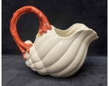 Fitz & Floyd Coral/Shells Pitcher (B): This lot contains a Fitz & Floyd Coral/Shells Pitcher (B). It is approx 12" x 6 1/2" x 9 1/4". Total weight is approx 1.8lbs. Overall the Fitz and Floyd pitcher is in excellent pre owned conditio