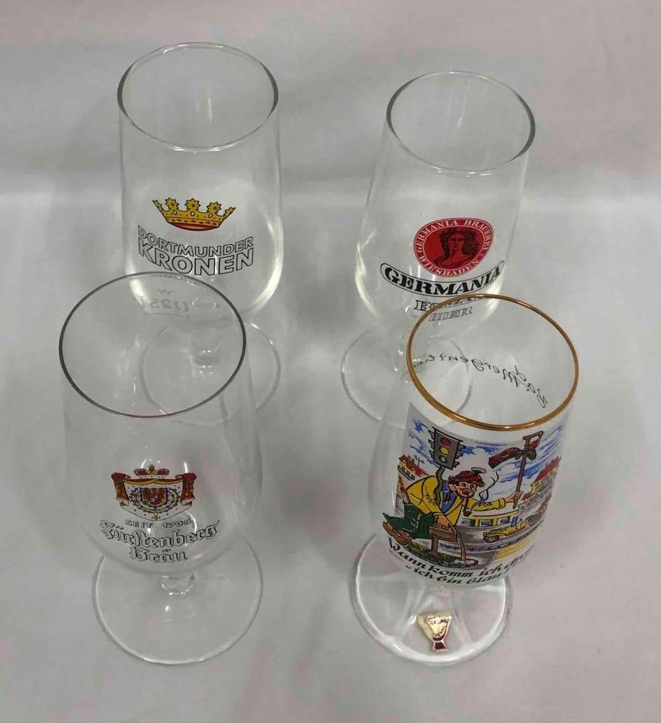 4 German Beer Glasses - 5