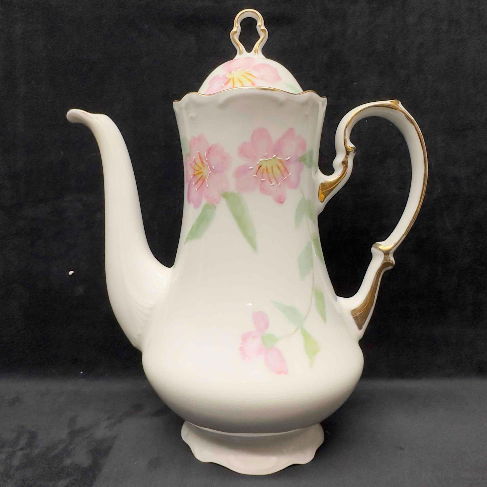 Vohenstrauss Johann Seltmann White Hand Painted Floral Tea Pot (1 of 12)