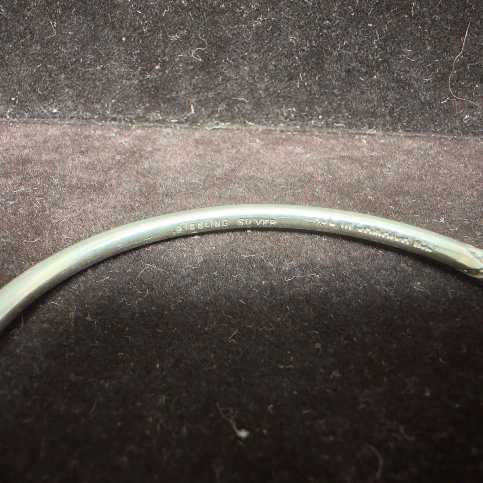 Calypso Style Sterling Silver 925 Solid Ball Point Bangle Bracelet - 3