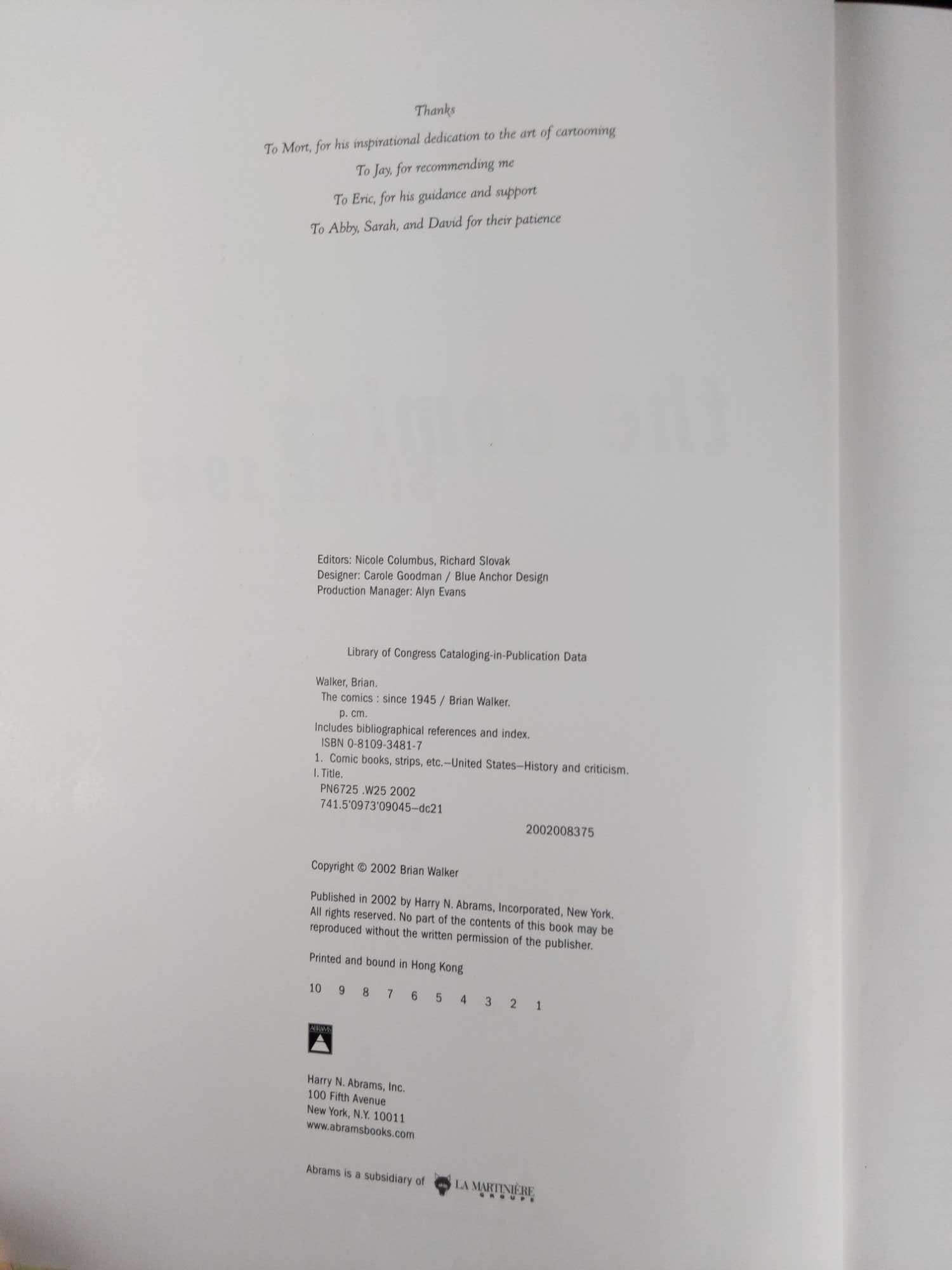 Hardcover The Comics By Brian Walker - 10