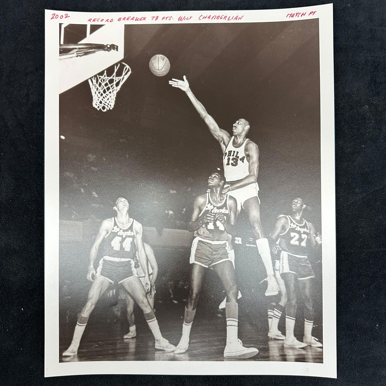 Silver Gelatin Print Wilt Chamberlain Record-Breaking 78 Point Game (1 of 6)