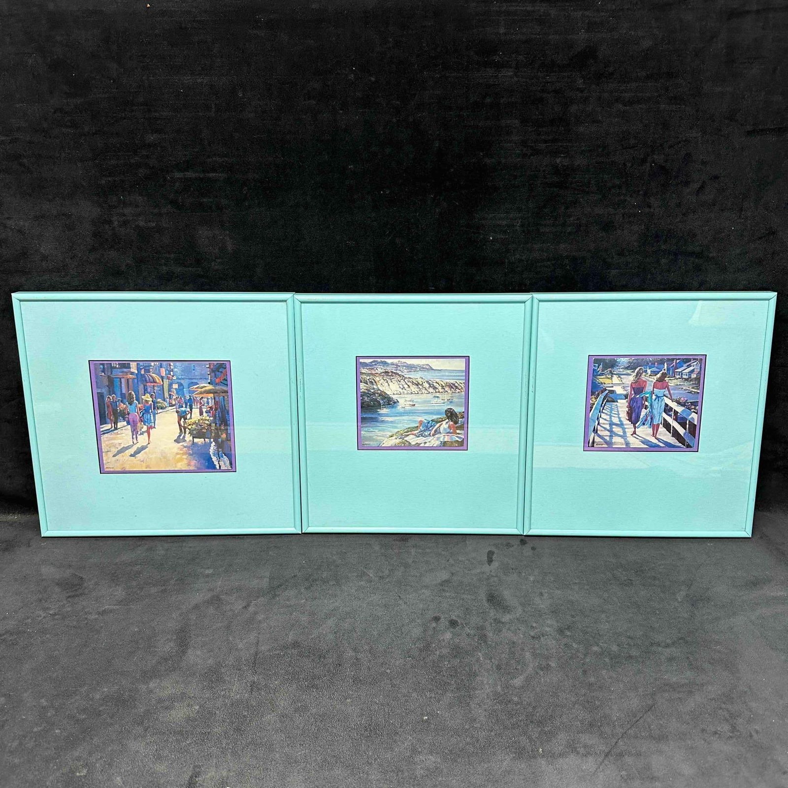 Howard Behrens Offset Lithograph Artwork Set Three Framed Lithographs - 2