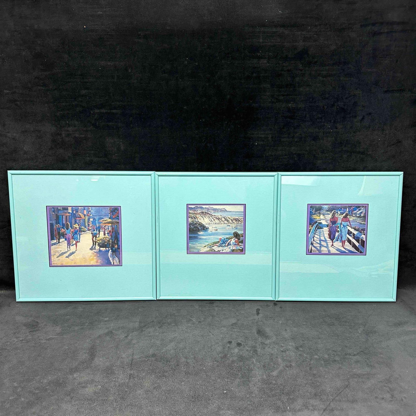 Howard Behrens Offset Lithograph Artwork Set Three Framed Lithographs - 4