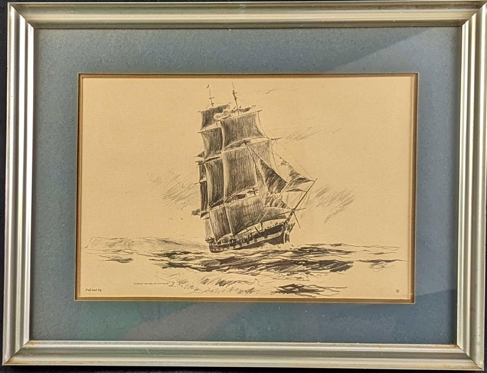 Vintage Framed Robert James Pailthorpe Ship Print (1 of 6)