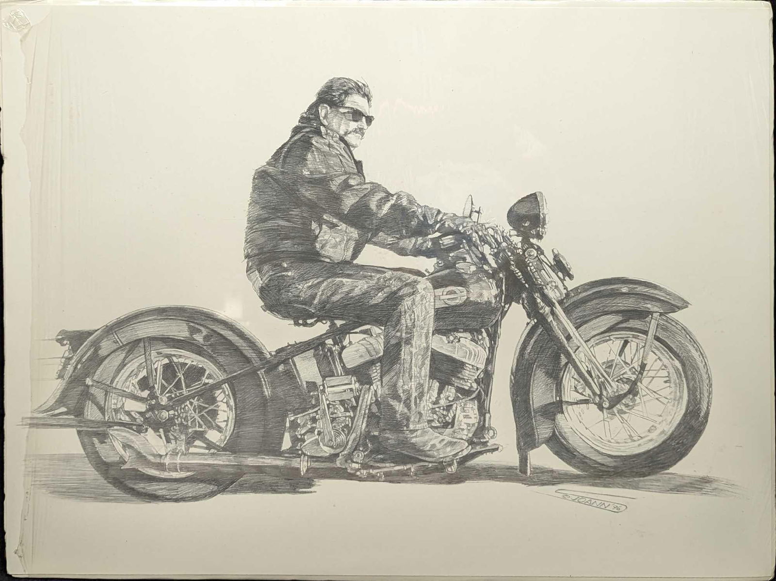 Motorcycle Biker Joann Print (1 of 5)