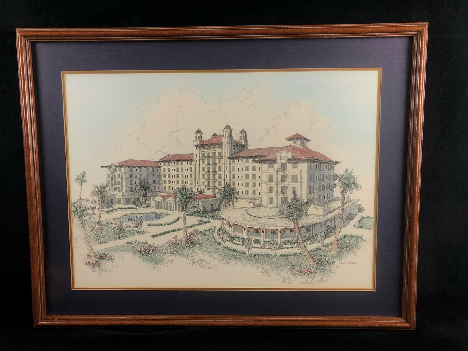 Vintage 1984 Double Signature Michael S Wolverton Numbered 129/750 Lithograph: Vintage 1984 Double Signature Michael S Wolverton Numbered 129/750 Lithograph. This piece is in great condition professionally framed and matted. Measurements are 30" x 32" 