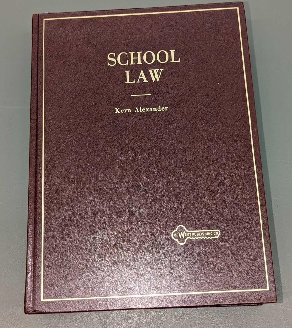 School Law Kern Alexander Hardcover: School Law Kern Alexander Hardcover. This was published by West Publishing Co (St. Paul, Minn.) in 1980. This hardcover is approx 7 1/2" x 2" x 10" and it weighs 4.06 lbs. The covers have shelf wear a