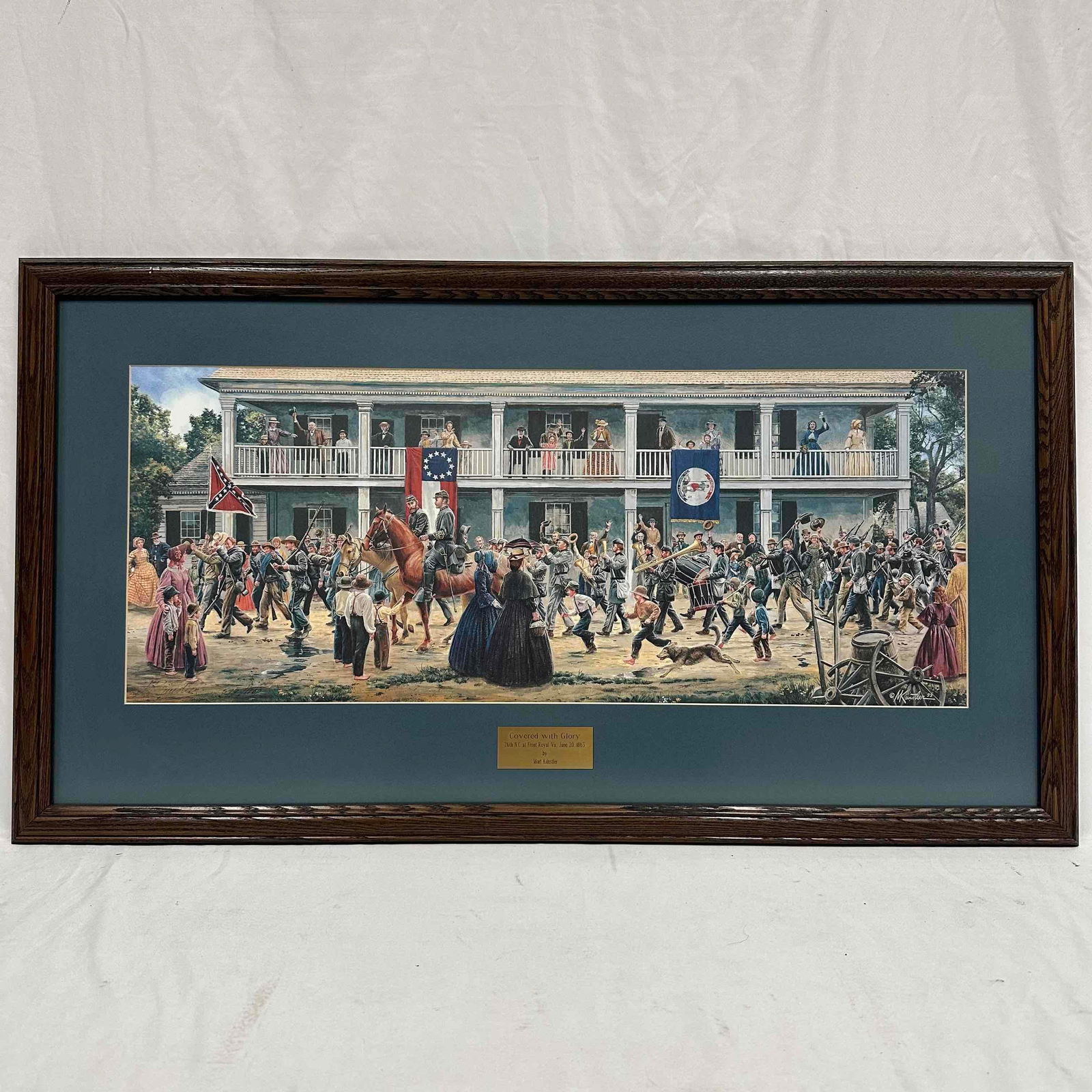 Covered With Glory Mort Kunstler Signed and Numbered Limited Edition Framed Print R146: Covered With Glory Mort Kunstler Signed and Numbered Limited Edition Framed Print. Artist signed and Numbered 572/1100 in the bottom left corner. Original certificate of authenticity included. This it