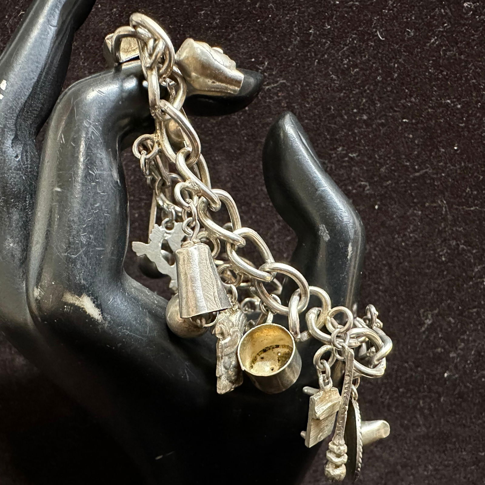 Mexico Silver Mexican South American Style Charm Icon Bracelet N39 (1 of 8)