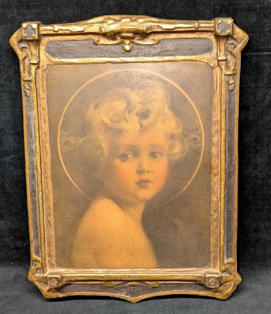 Vintage Light Of The World Jesus Print On Wood: Vintage Light Of The World Jesus Print On Wood. This was based off of art by Charles Bosseron Chambers. The print on wood is approx 11 3/4" x 1 1/4" x 15 1/4" and it weighs 2.70lbs. The print on