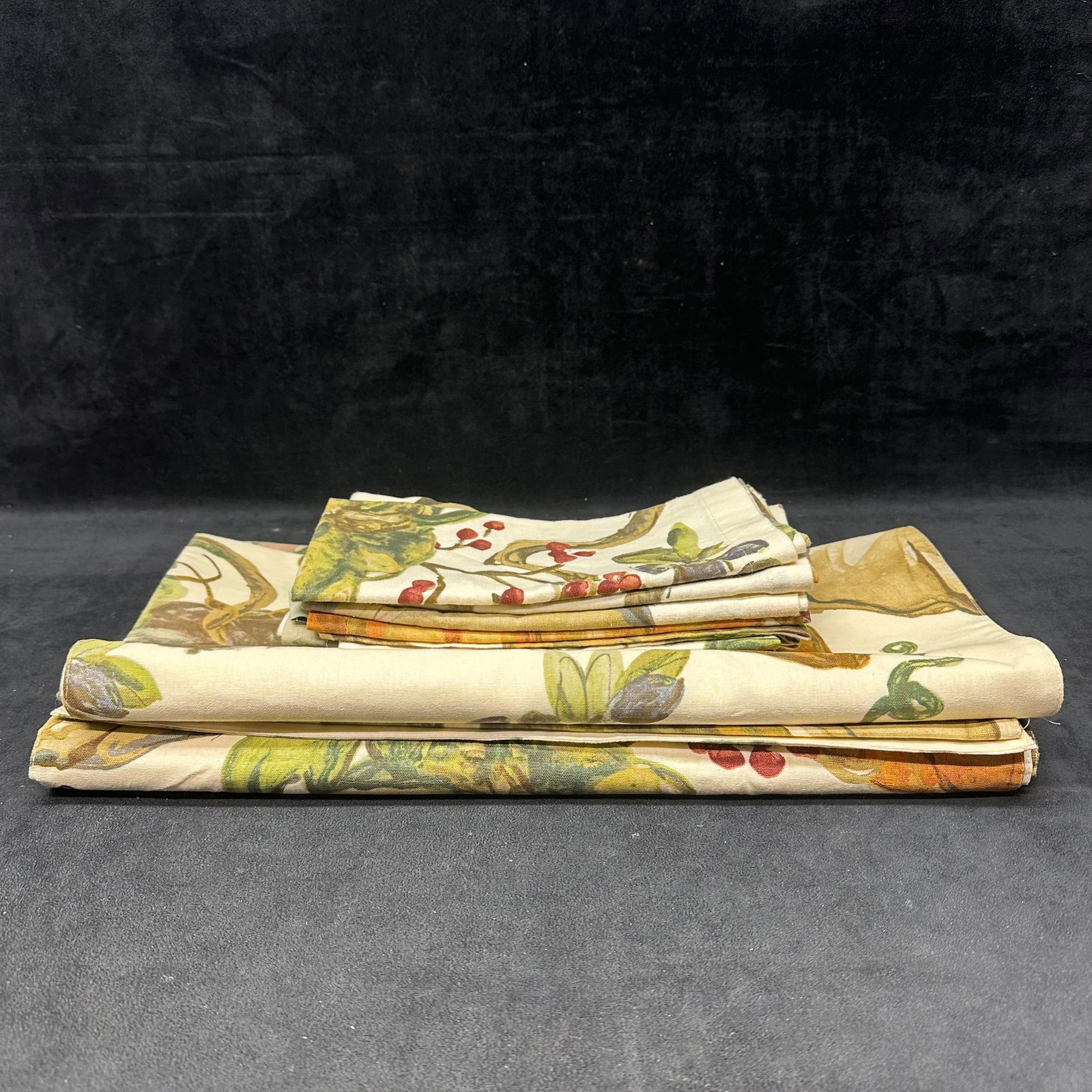 Pottery Barn Fall Harvest Placemats and Table Runners Pumpkin Pattern Set - 10