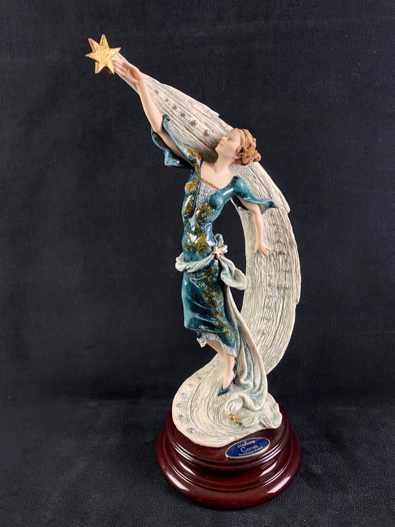 Giuseppe Armani "Comet" Very Low Number Limited: Giuseppe Armani "Comet" Very Low Number Limited Comet is statue of a woman hurling a star with a stream behind it by Giuseppe Armani. In good condition with no known damage. This piece has ve