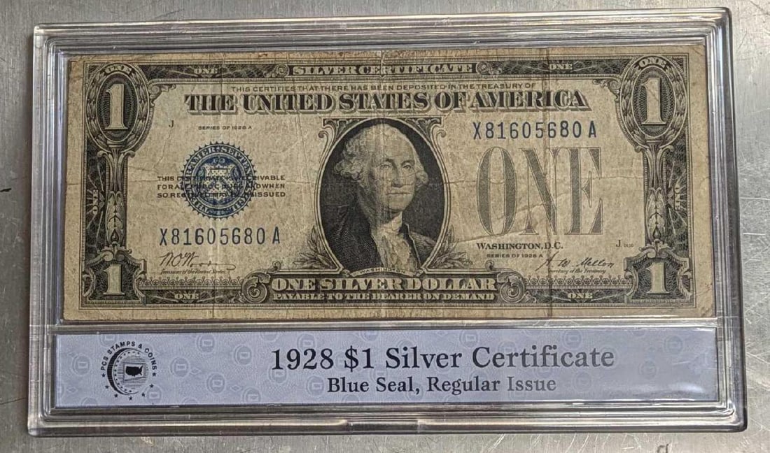 1928A $1 Silver Certificate, "Funnyback" Blue Seal VG (1 of 6)