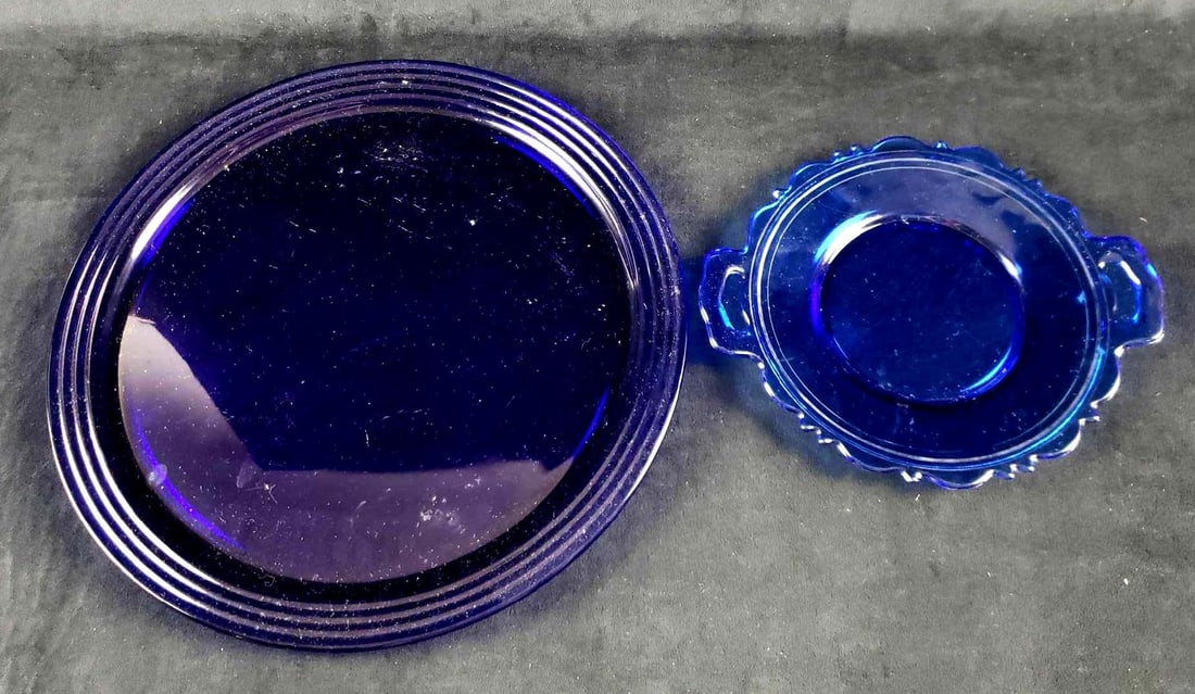 Cobalt Blue Glass Serving Dishes (1 of 6)
