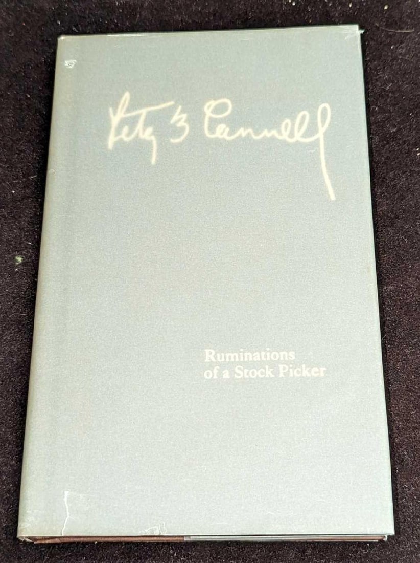 Peter Cannell Signed Ruminations of a Stock Picker Hardcover: Peter Cannell Signed Ruminations of a Stock Picker Hardcover. The hardcover book is approx 5" x 1/2" x 8 1/4" and it weighs 0.57lb. There is some shelf wear on the dust jacket. Please not