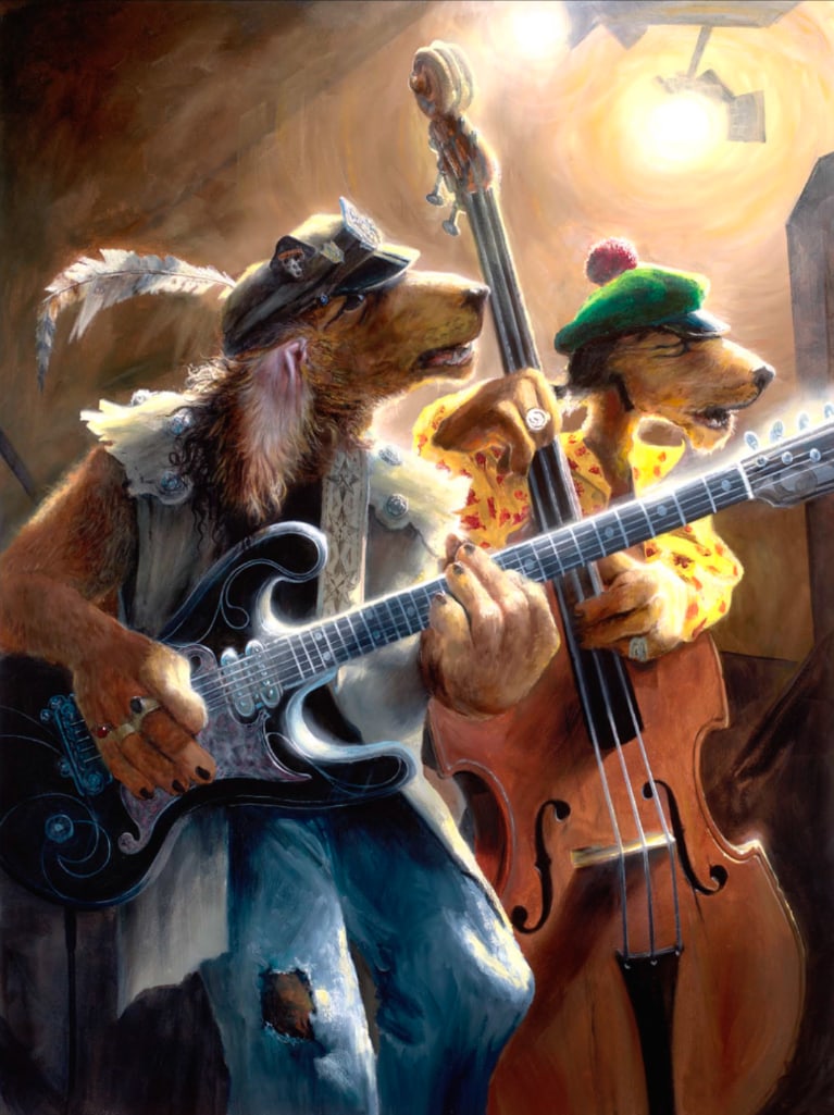 S&N Ivan Clarke "Tippleton Brothers" Large Giclée: S&N Ivan Clarke "Tippleton Brothers" Large Giclée Signed and numbered giclee on canvas print of Tippleton Brothers by Ivan Clarke. Comes in the original tube with the COA. This large (40