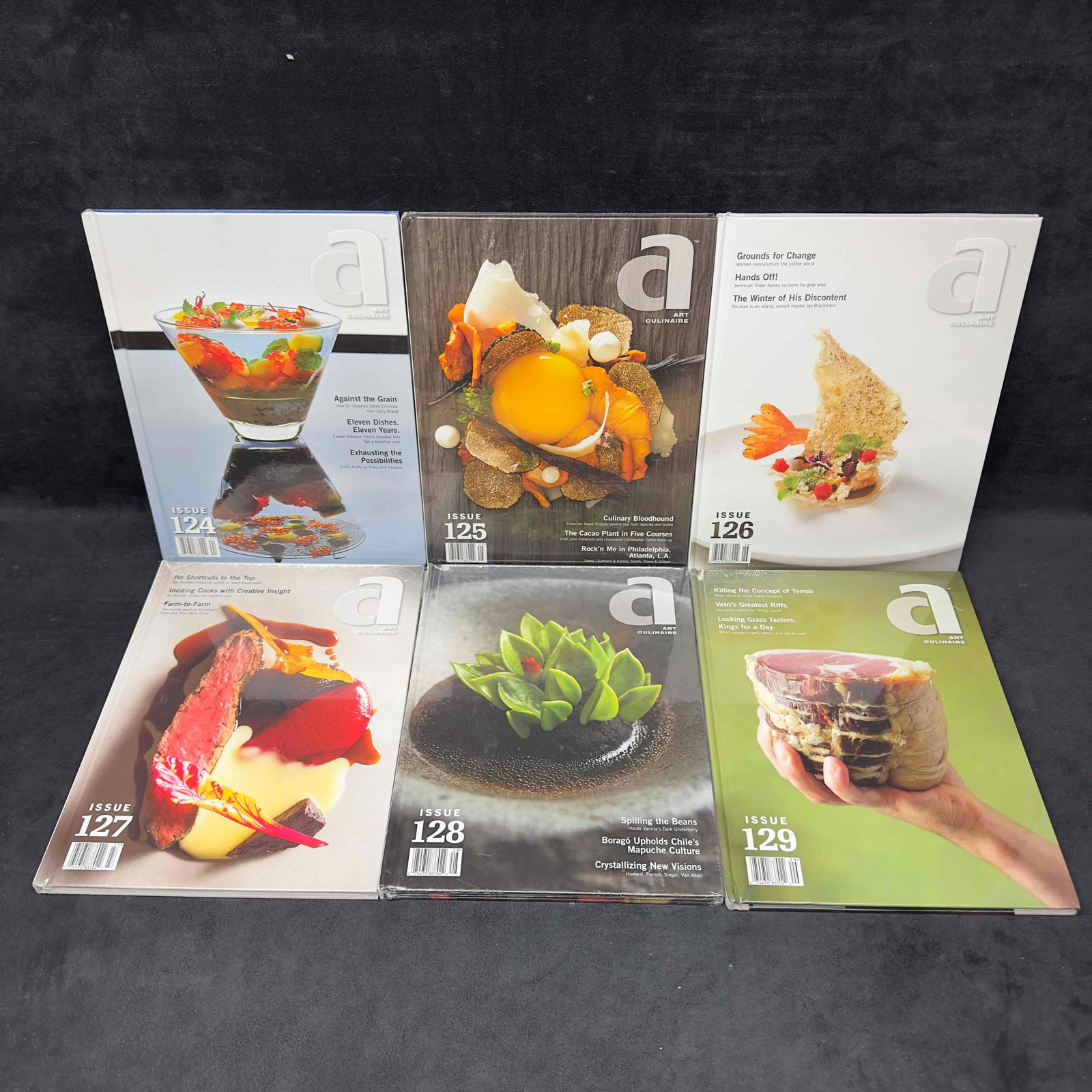 Art Culinaire International Magazine In Good Taste Issue 124-129 Lot of Six Issues: Art Culinaire International Magazine In Good Taste Issue 124-129 Lot of Six Issues. This set includes issues 124, 125, 126, 127, 128, and 129. These books are sealed like new. These items are in good
