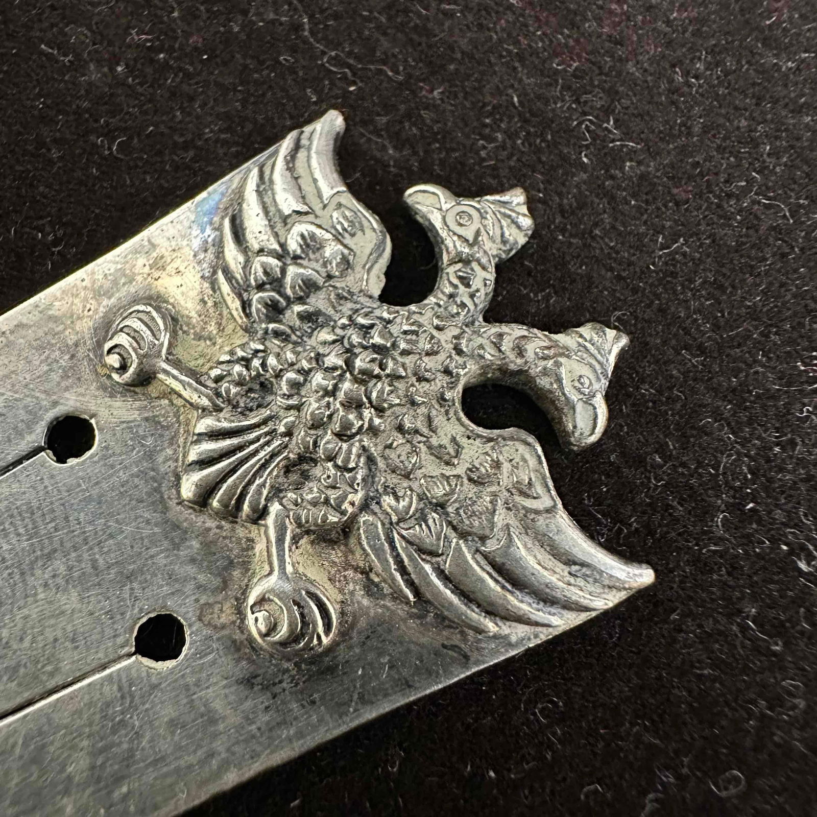 Double Headed Eagle Emblem Sterling Silver Bookmark - 3