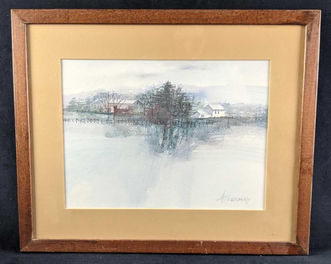 Framed Art Print of Frank Edward Ackerman Painting (1 of 7)