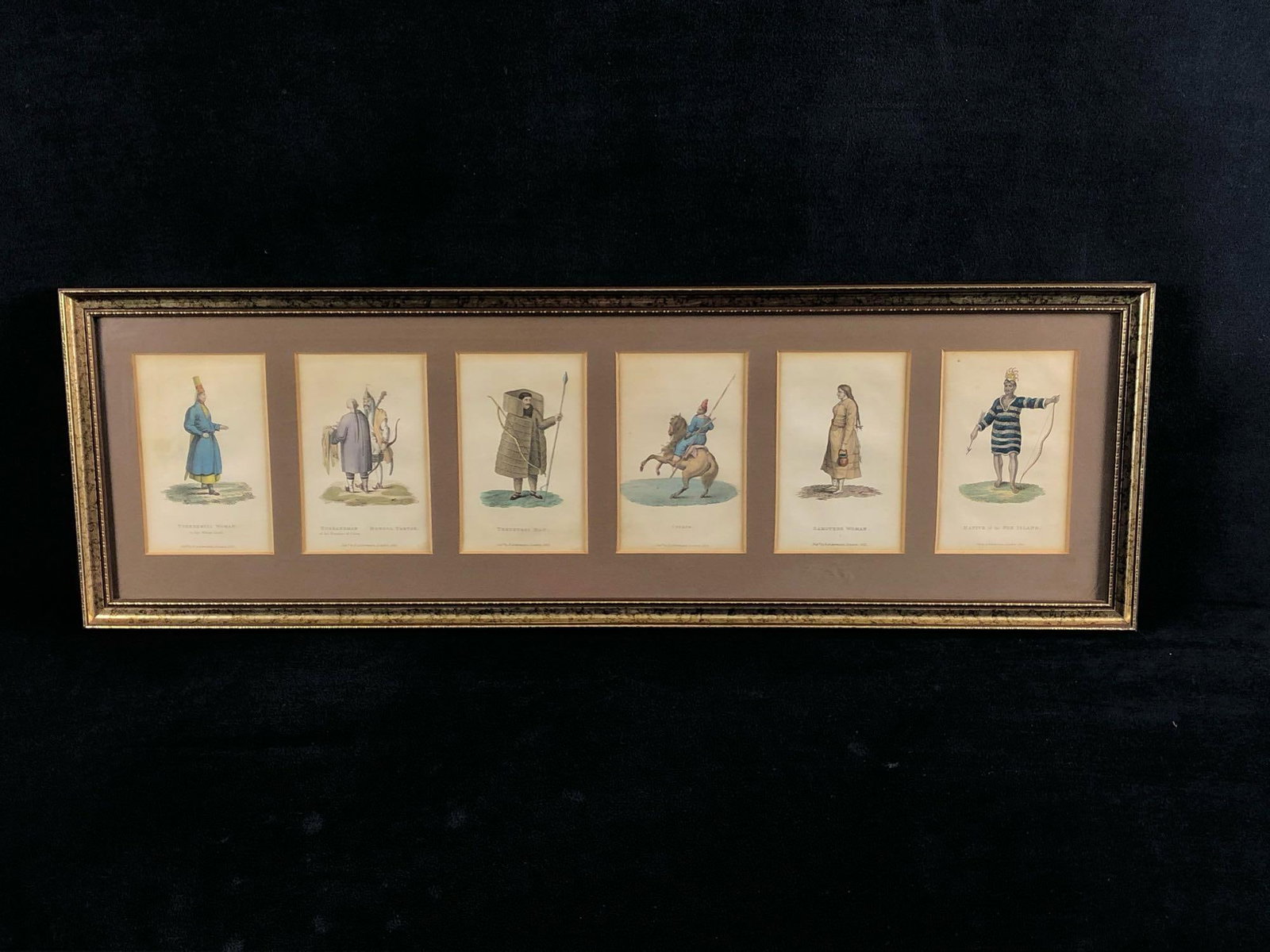 original 1822 1823 1826 Victorian R. Ackermann Repository Arts Fashion Framed Colored Plates Prints (1 of 11)