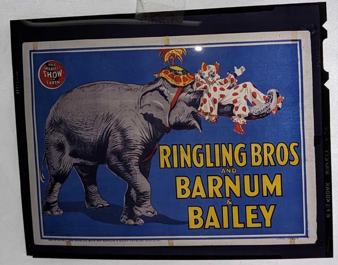 Kodak Transparent 4 X 5 Barnum & Bailey Elephant Poster (1 of 3)