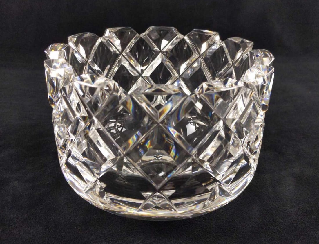 Orrefors Sofiero Bowl Glass Cut Crystal Faceted (1 of 6)