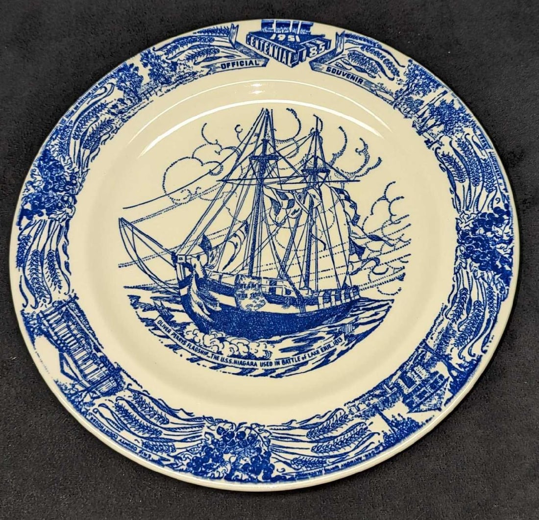 Vintage Lake Erie Centennial U.S.S. Niagara Plate (1 of 5)