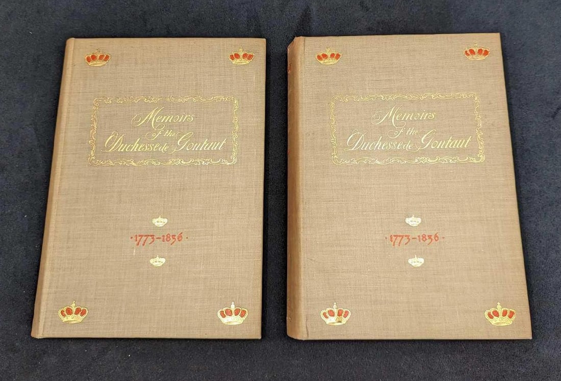 Volume 1 & 2 Memoirs of the Duchesse de Gontaut HC: Volume 1 & 2 Memoirs of the Duchesse de Gontaut HC. Both volumes were published by Dodd, Mead, And Company (New York) in 1894. Each book is approx 6 1/4" x 1 3/4" x 8 1/2" and together the books