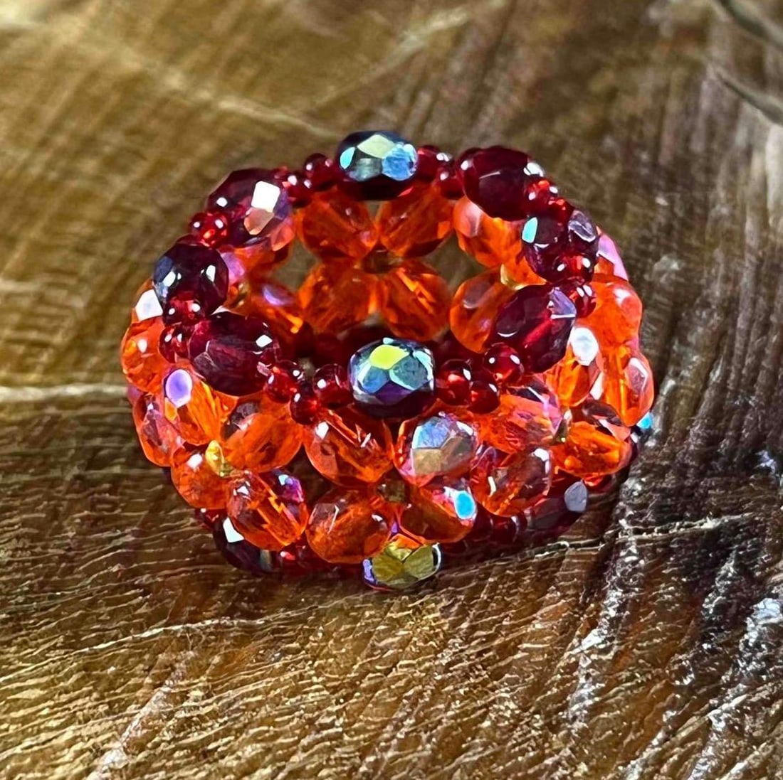 Two Handmade Beaded Rings - 3