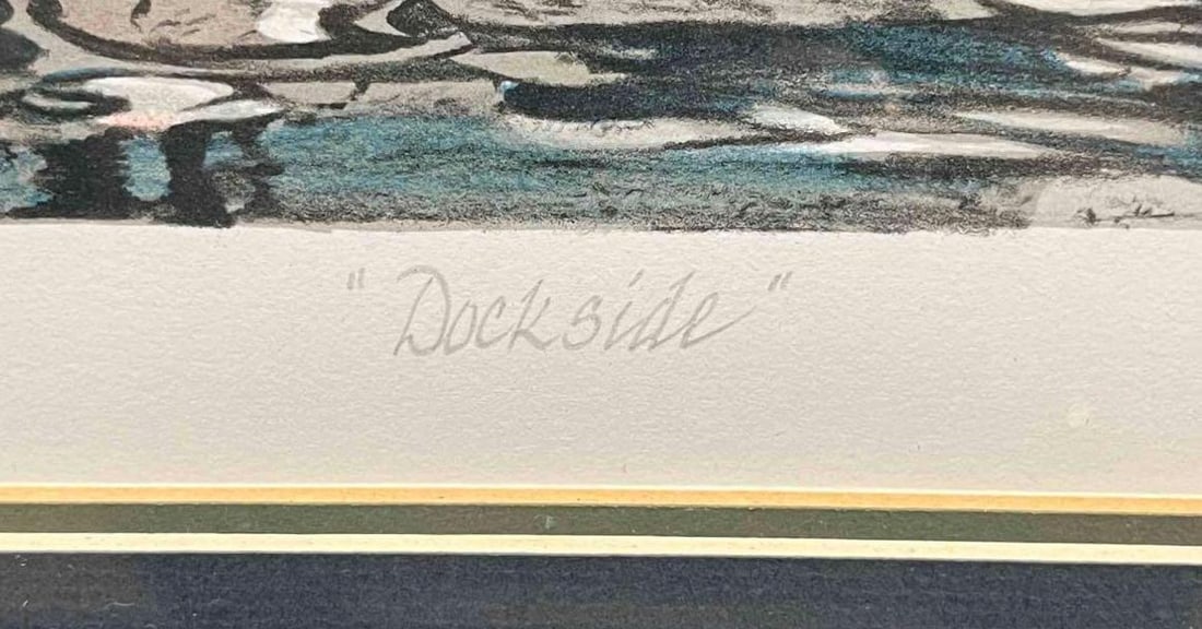 Signed & Numbered "Dockside" Lithograph By Mark Stevens - 5