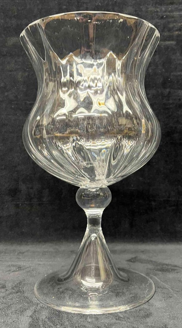 Vintage French Crystal Footed Vase Pattern Cluny By Daum, France (1 of 14)