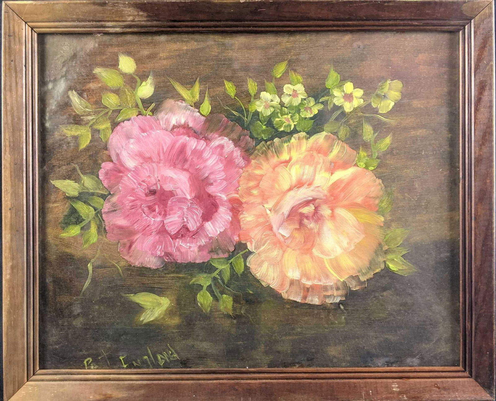 Flower Painting Original Acrylic Flower Painting: Flower Painting Original Acrylic Flower Painting This painting looks to be done in acrylic on canvas board. The image depicts beautiful flowers in an impressionistic style by a local artist. There is