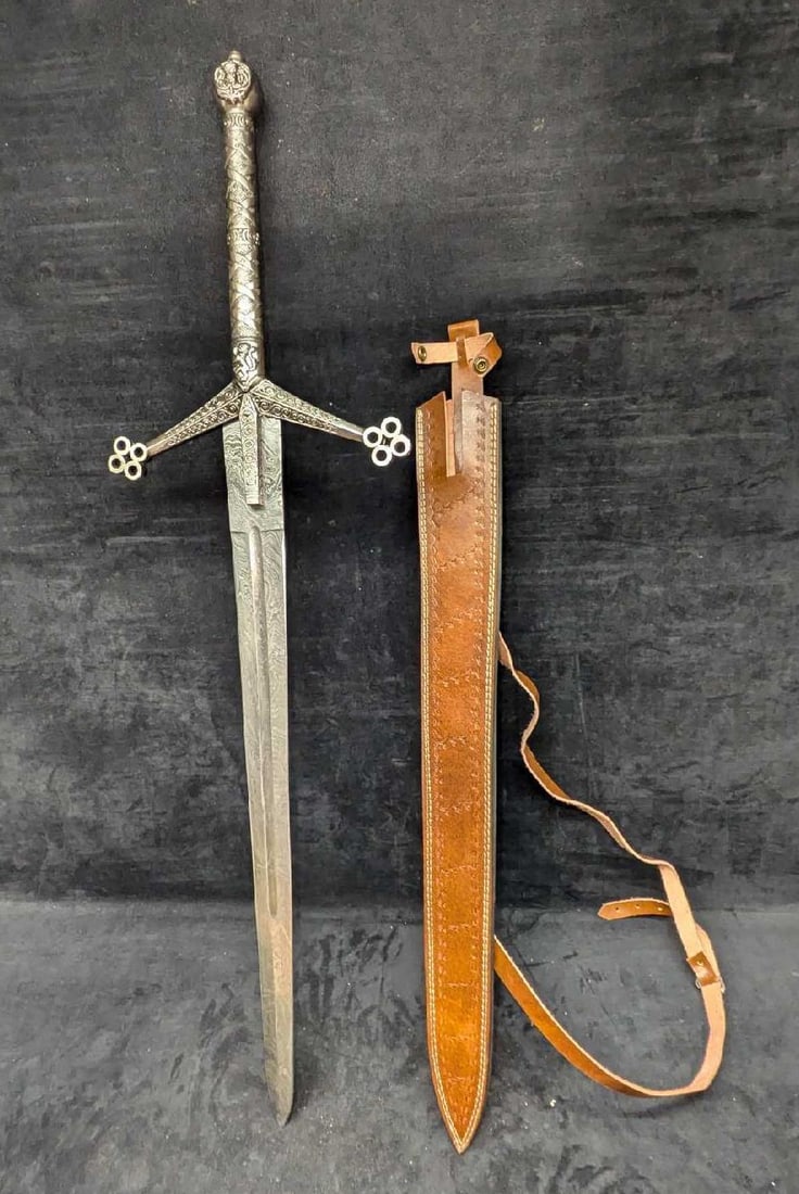 MHS Cutlery Fantasy Steel Sword With Leather Scabbard I (1 of 6)