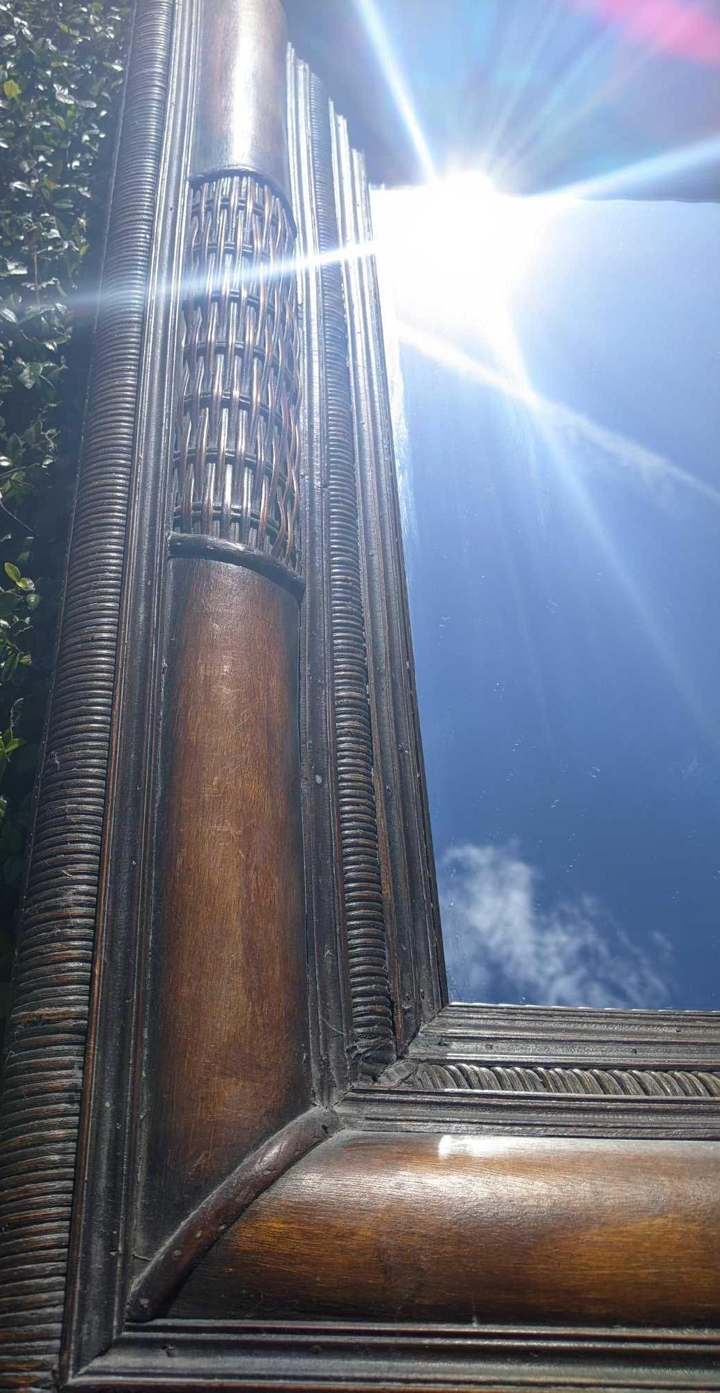 Decorative Mirror with Wicker Frame - 5