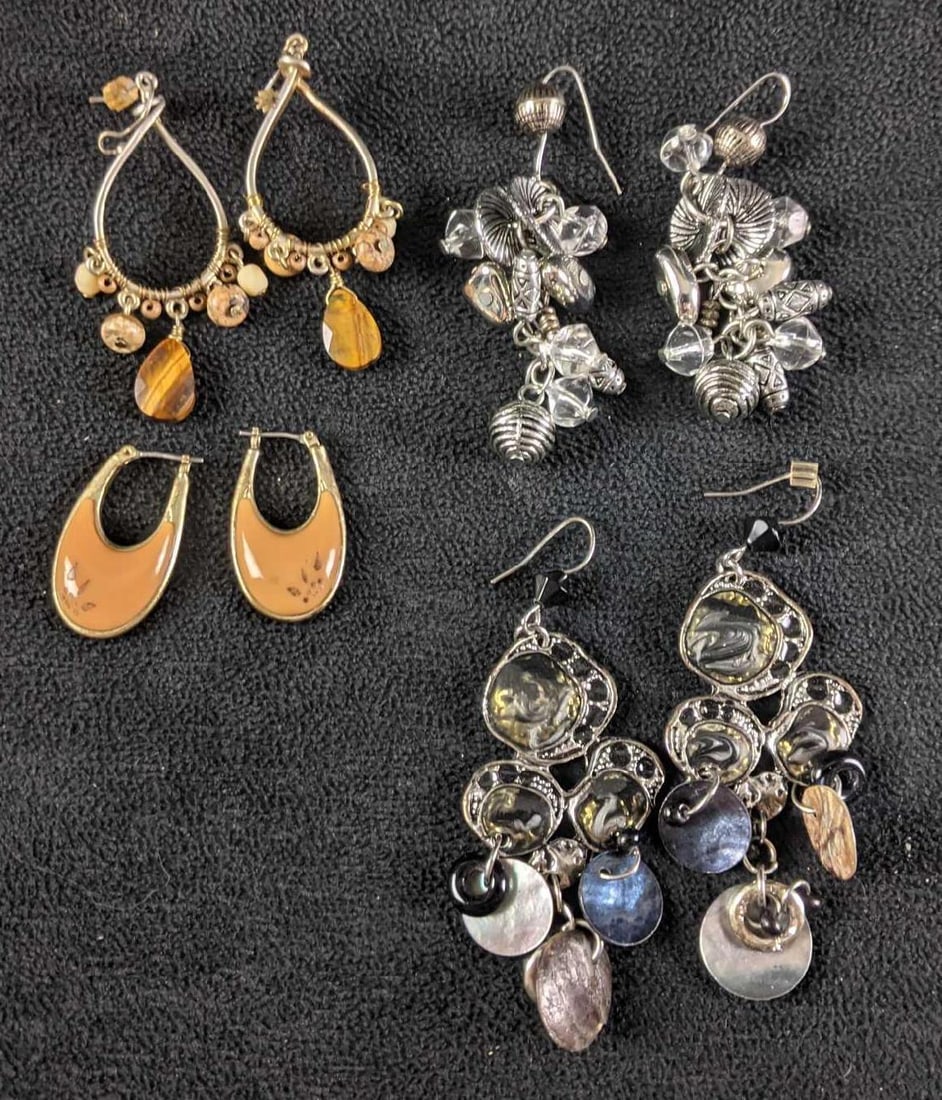 Four Pairs of Dangle Earrings (1 of 6)