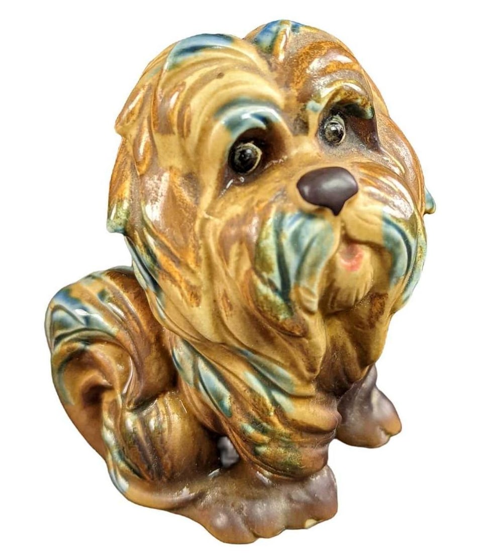 Sitting Ceramic Lhasa Apso Dog Figurine (1 of 7)