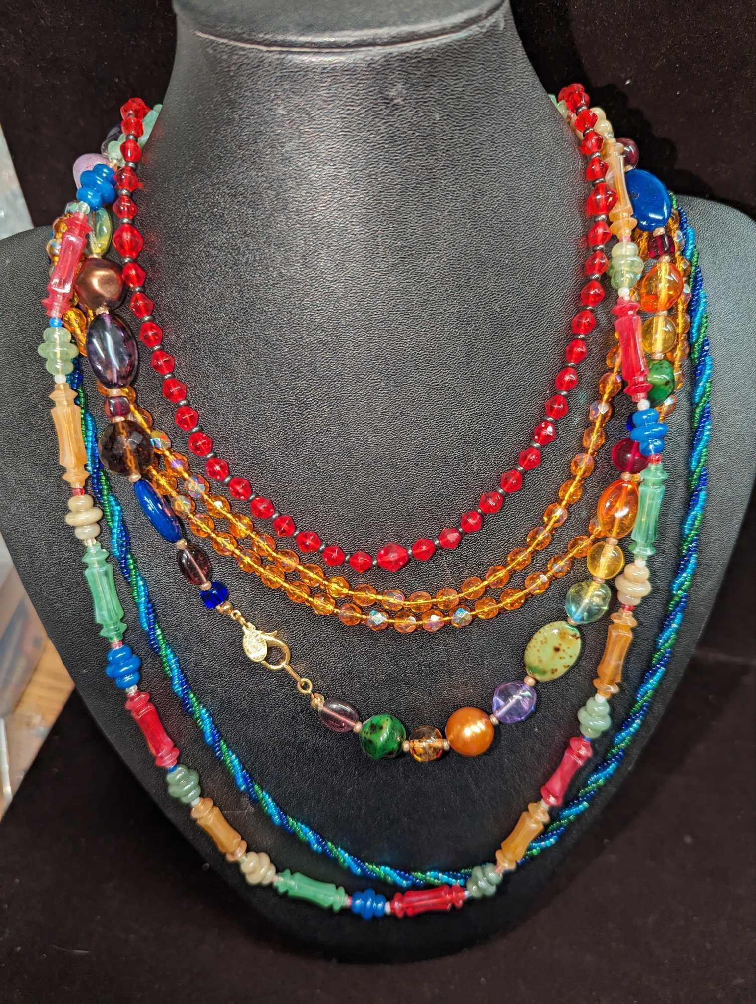 5 Joan Rivers & Unmarked Colorful Beaded Necklaces (1 of 6)