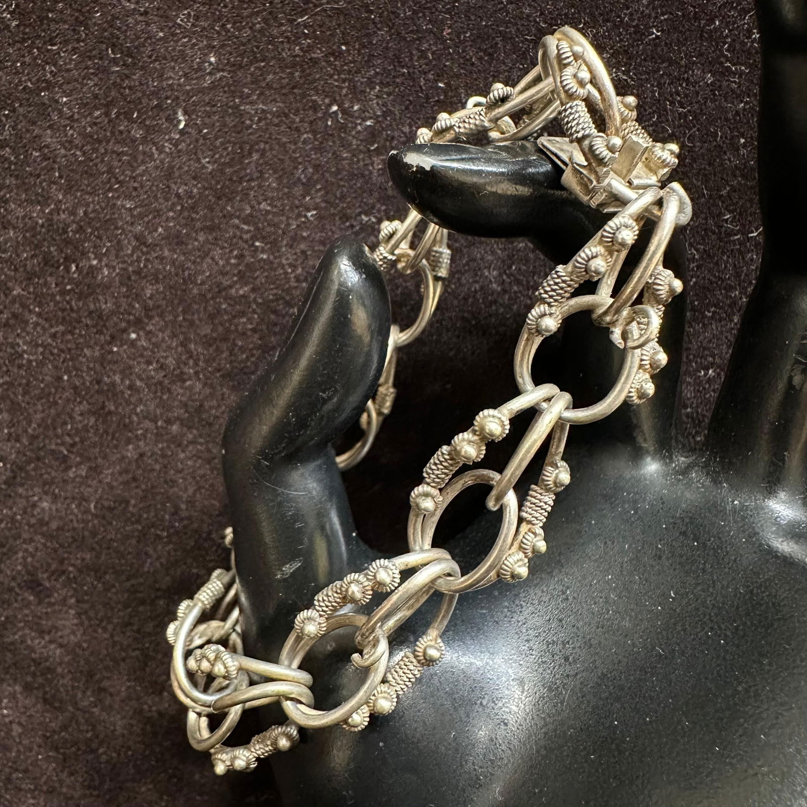 Interlocking Link Silver 800 Bracelet - 4