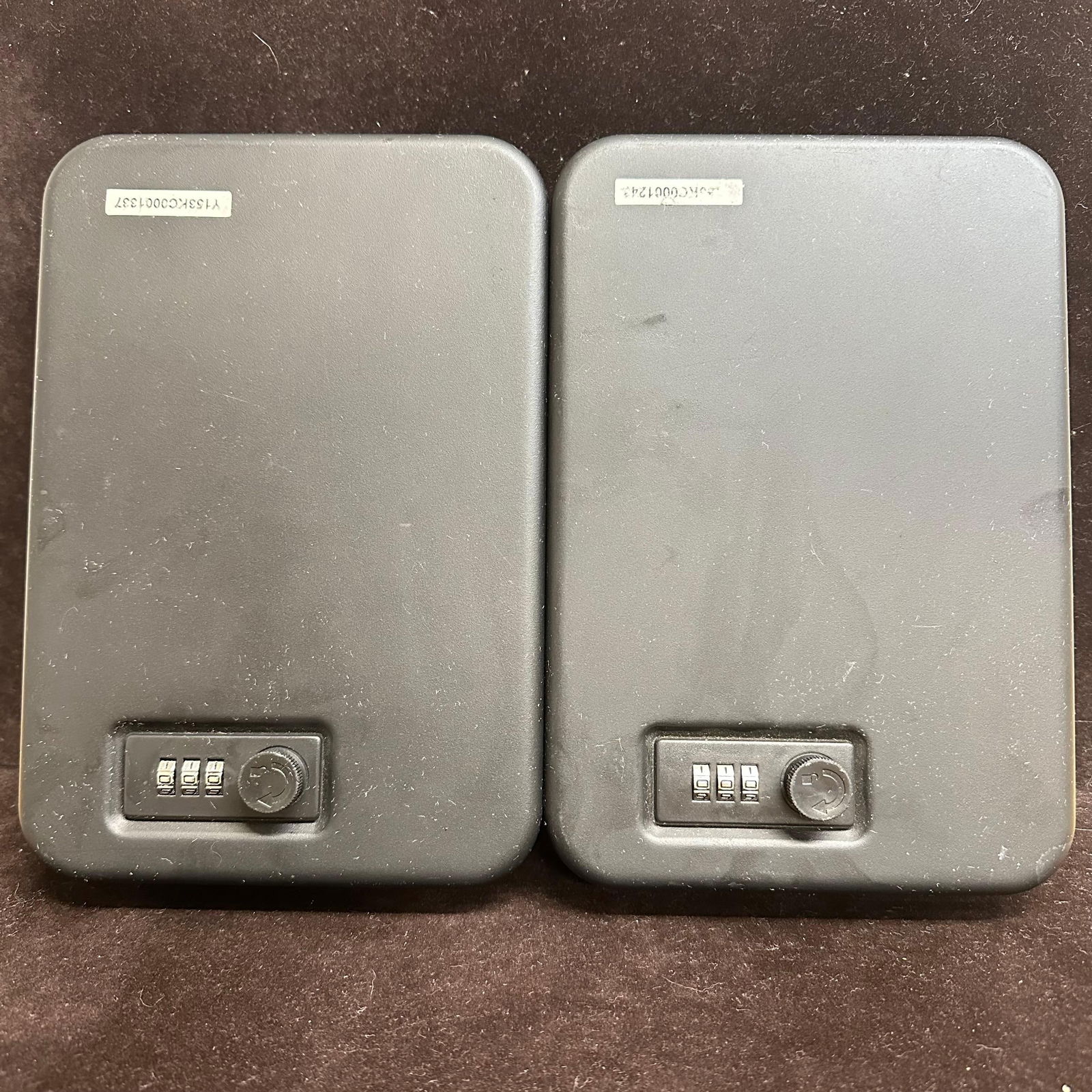 Pair of Portable Travel Combination Lock Gun Safes Black Steel Security Cases (1 of 12)