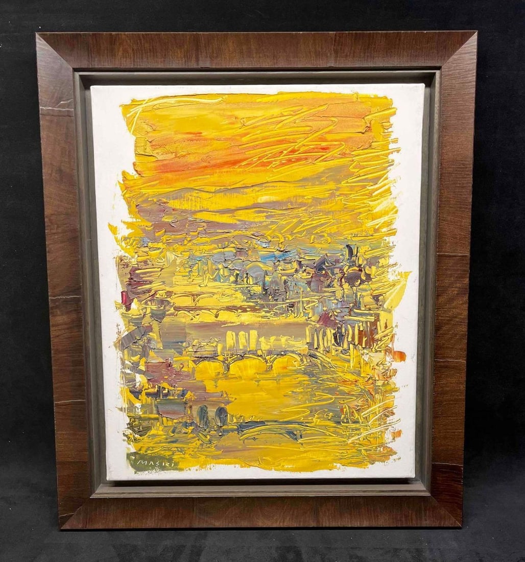 Framed & Signed Masri Hayssam Oil On Canvas (1 of 9)