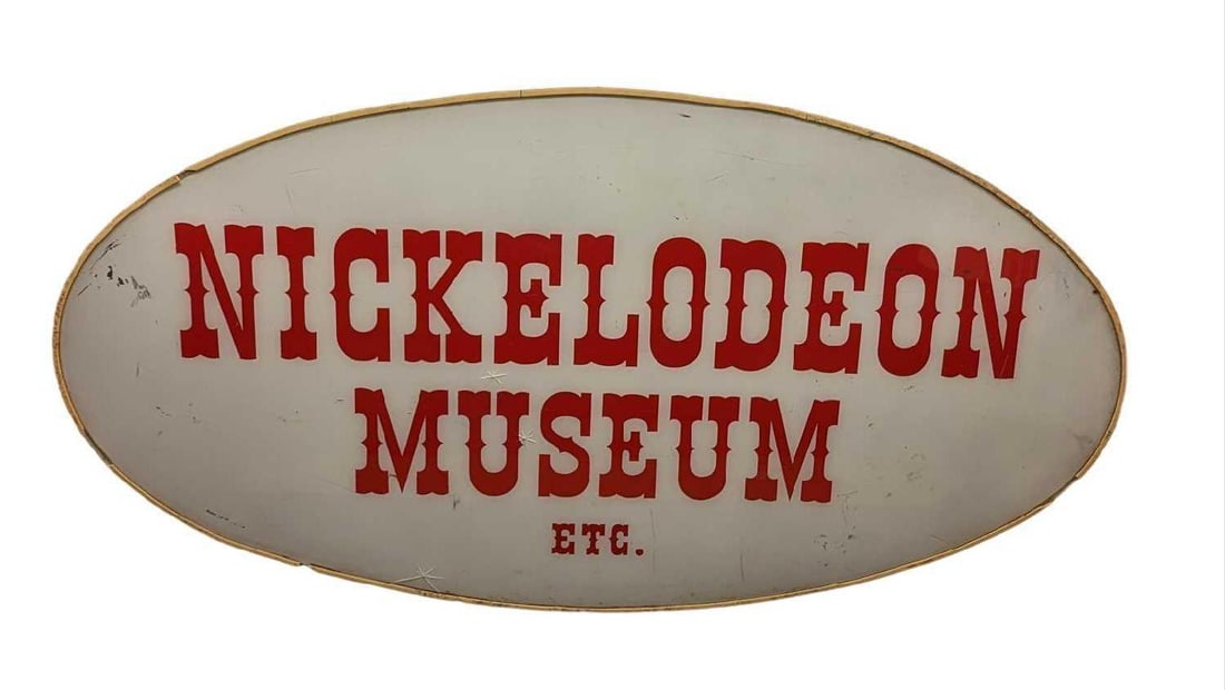 Vintage Original Mickey Finn Nickelodeon Museum Sign: Vintage Original Mickey Finn Nickelodeon Museum Sign. Here is the sign that entertainer Mickey Finn would have used for his "Nickelodeon Museum". And while the sign was created, the Museum itself stay