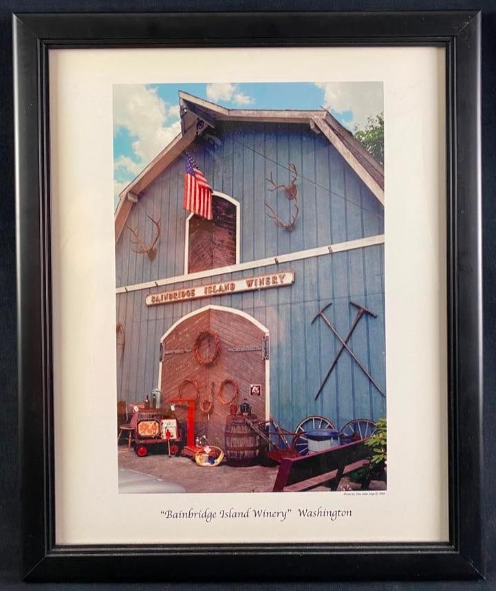 Etta Jean Juge Photo "Bainbridge Island Winery": Etta Jean Juge Photo "Bainbridge Island Winery" Photo by Etta Jean Juge, featuring a large barn at a winery in Washington. Etta Jean Juge is a former technical writer who has made