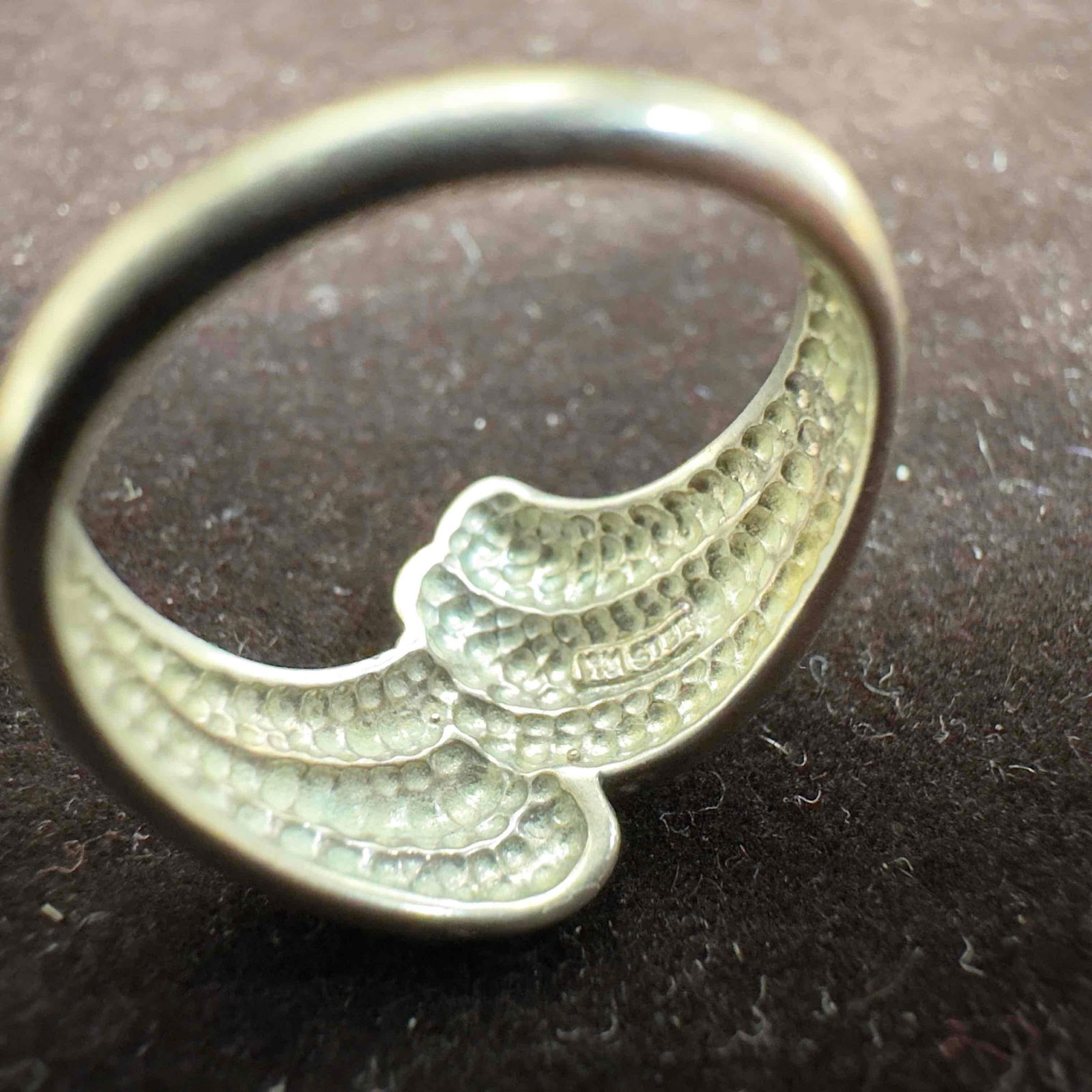 Triple Sinuous Overlapping Bands Sterling Silver Ring - 5