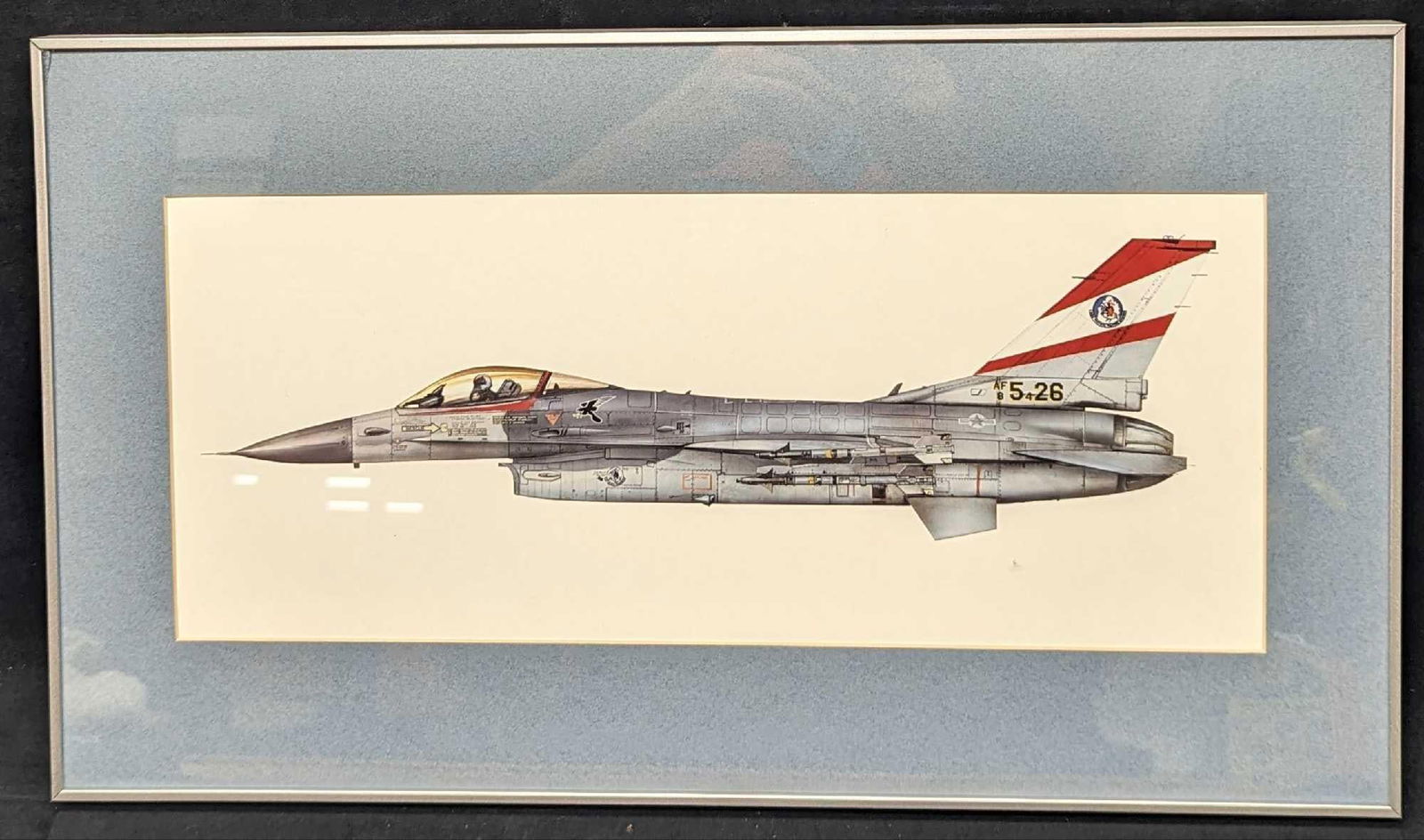 Framed F-16C Fighting Falcon Fighter Aircraft Print (1 of 4)