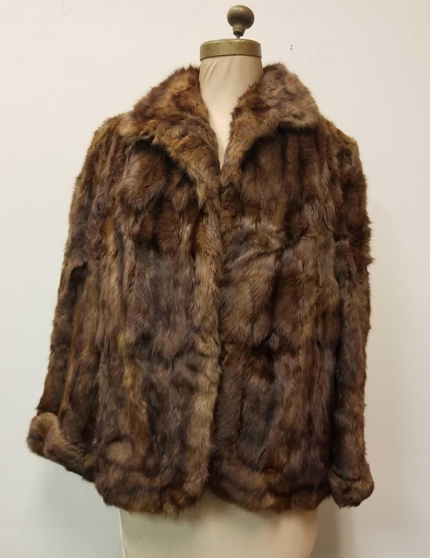Brown Rabbit Fur Coat by Arnold Constable Fifth Avenue New York (1 of 7)