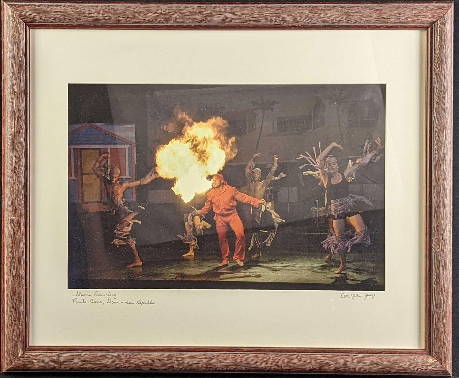 Framed Etta Jean Juge Flame Dancing Photo (1 of 5)